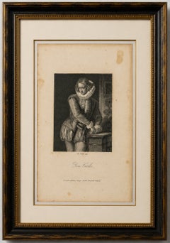 Don Carlos from Schiller’s Tragedy – German Steel Engraving, 1859