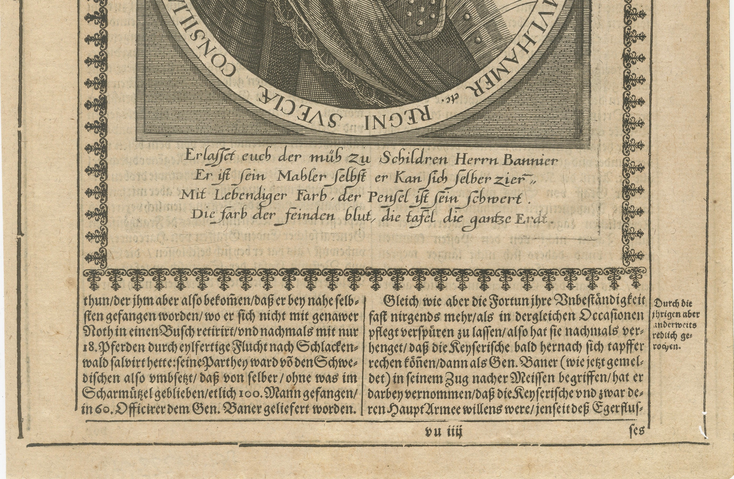 Johann Banér, Swedish General of the Thirty Years’ War – Engraving, 1640