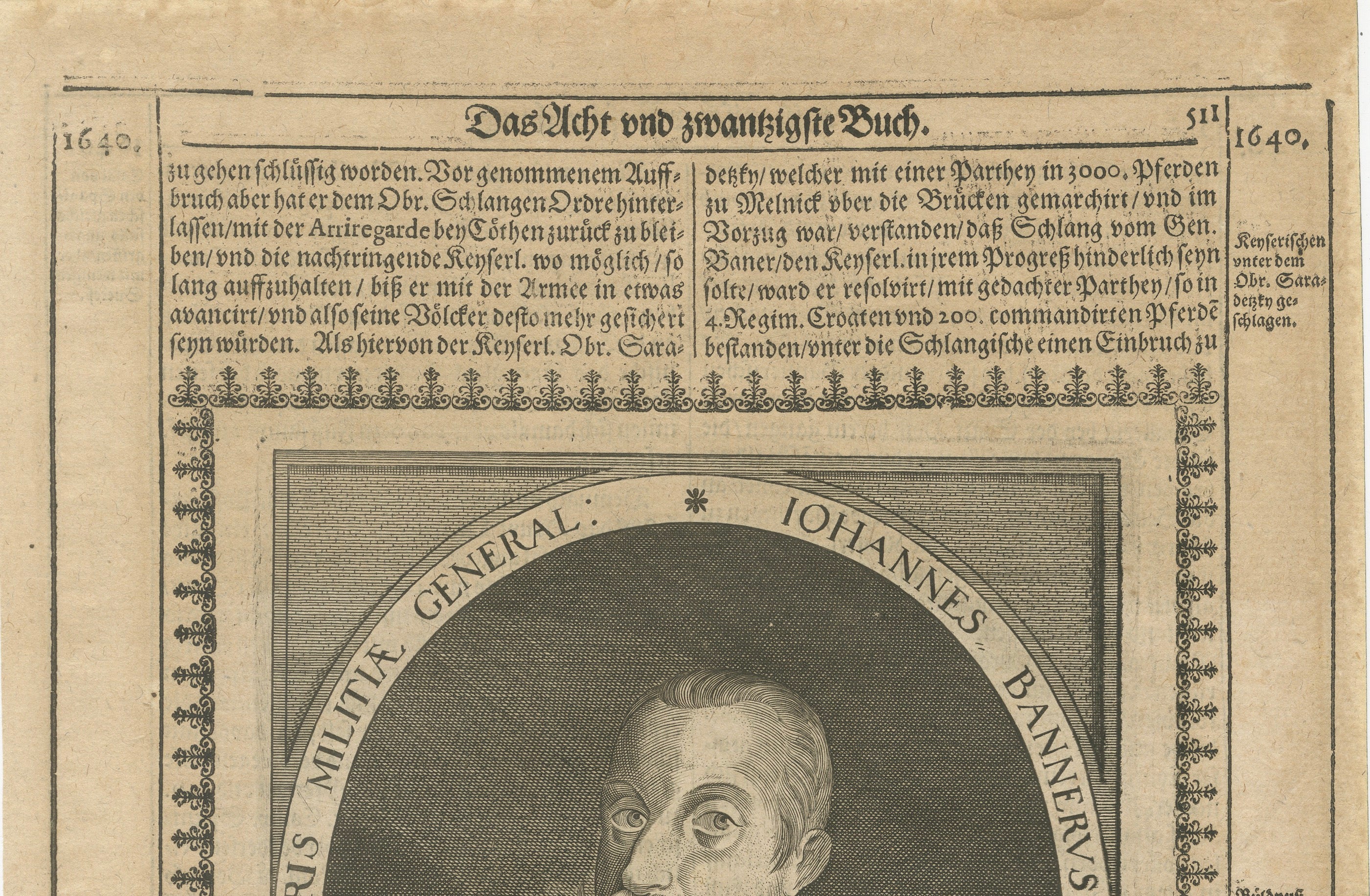 Johann Banér, Swedish General of the Thirty Years’ War – Engraving, 1640