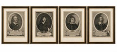Set of Four Peace of Westphalia Portrait Engravings by Matthäus Merian II, 1652