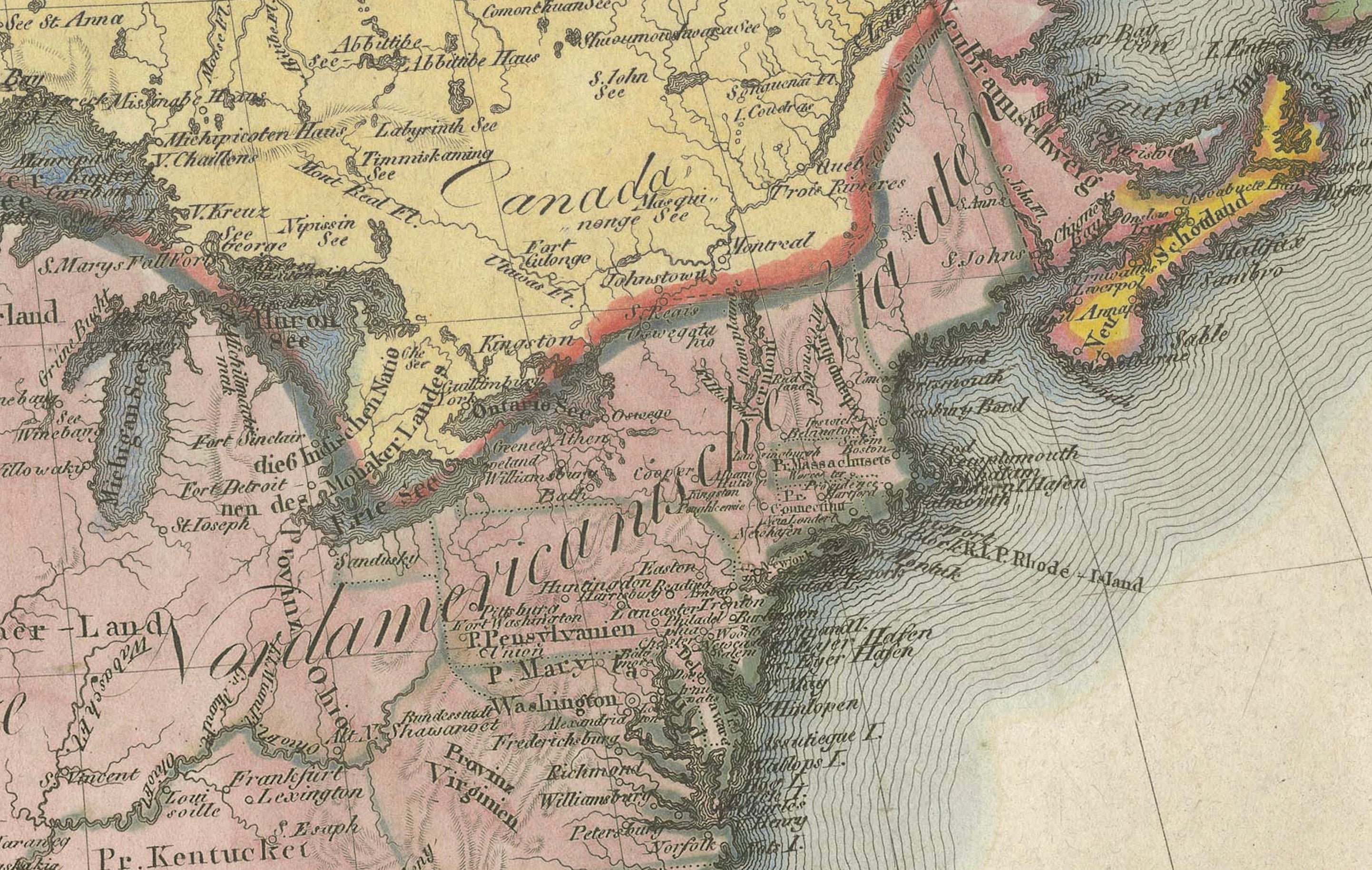 Large Antique Map of North America, United States & Canada, 1806
