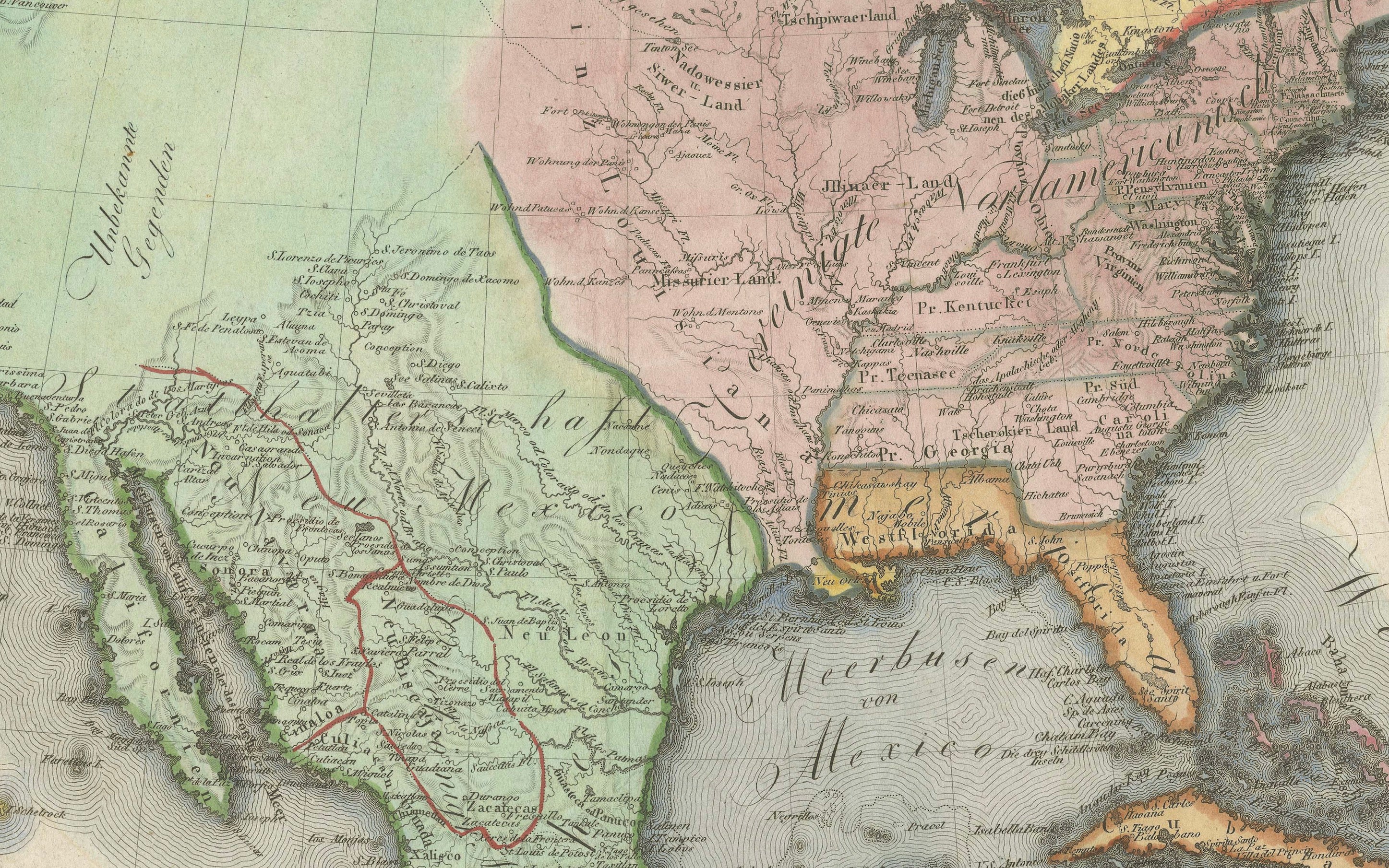 Large Antique Map of North America, United States & Canada, 1806