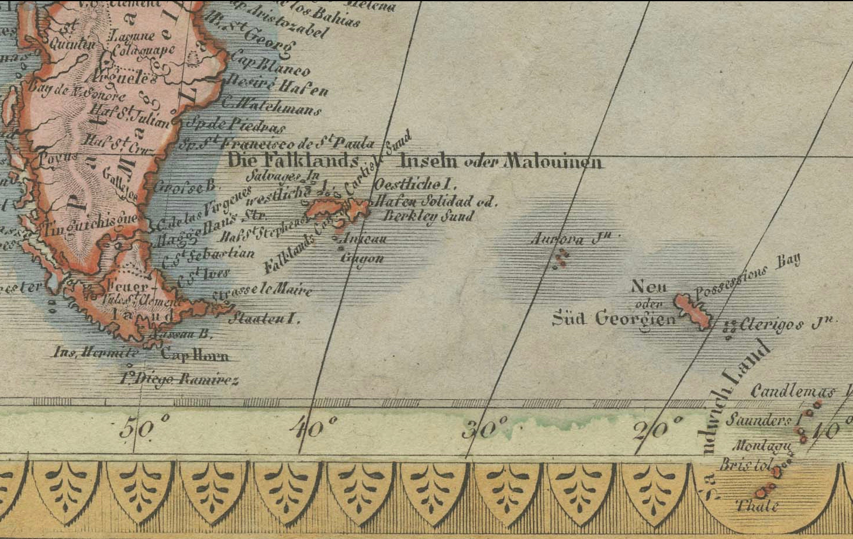 Large Antique Map of North & South America by Weiland, 1826