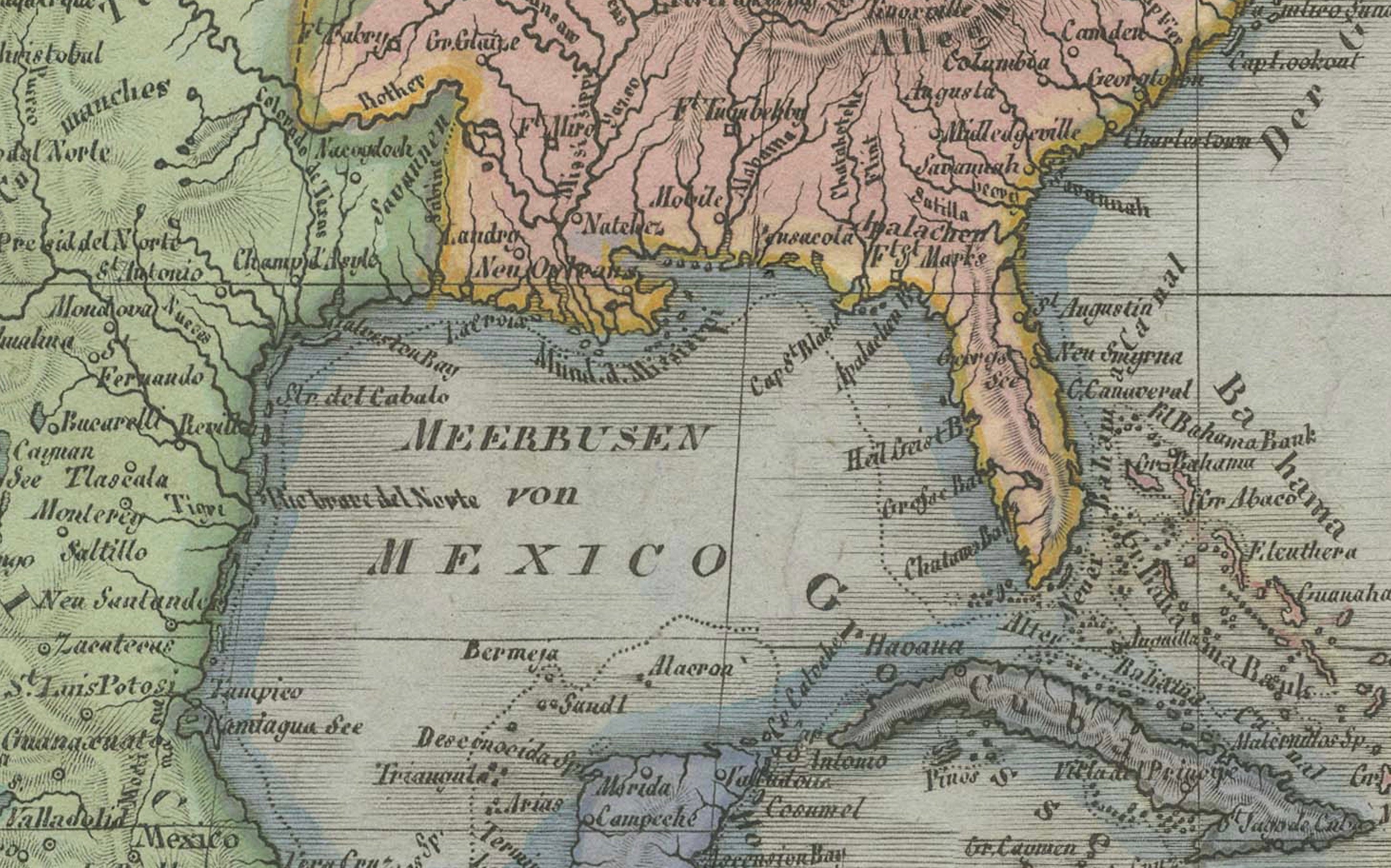 Large Antique Map of North & South America by Weiland, 1826