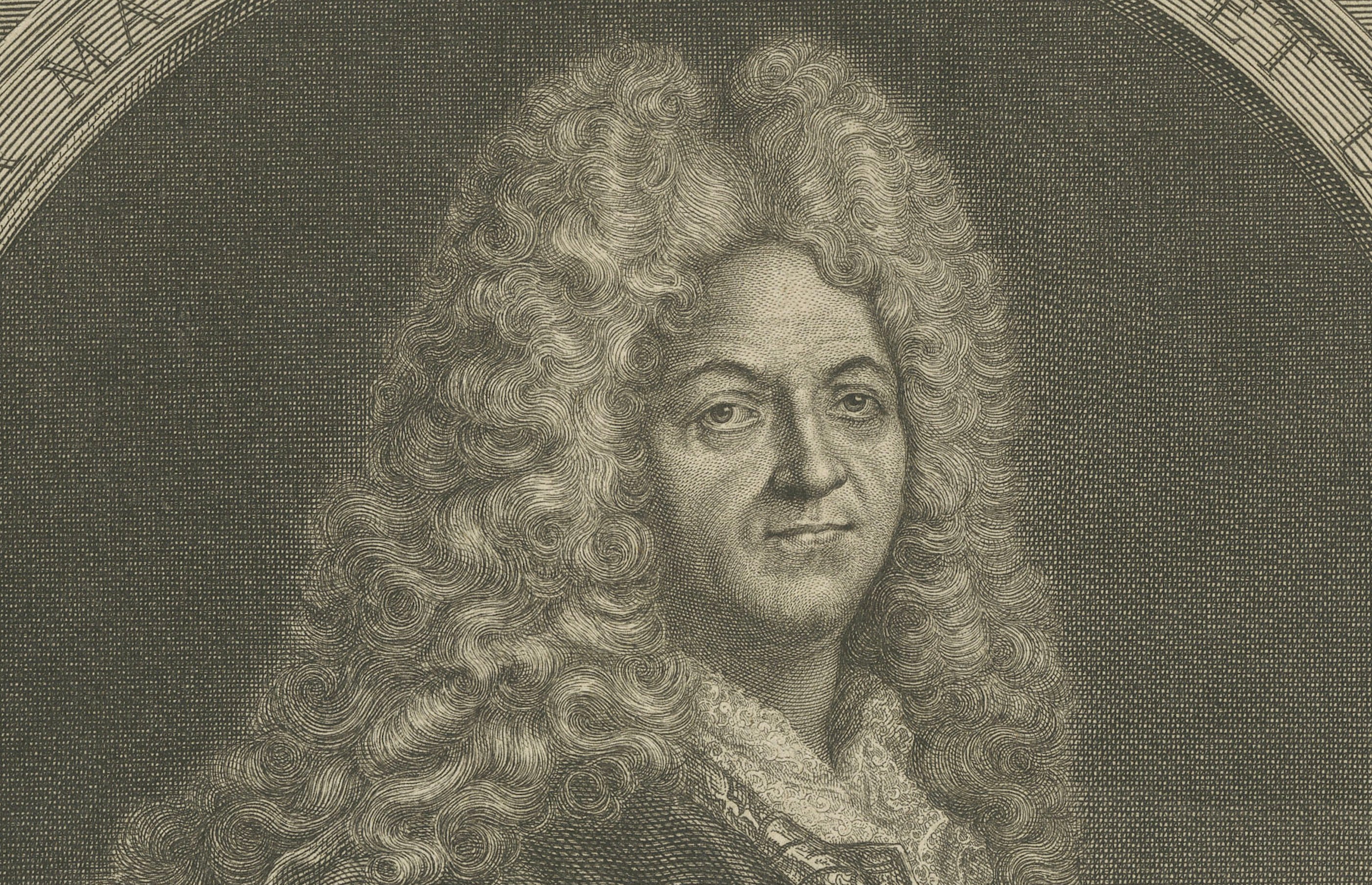 Nicolas de Fer, Royal French Cartographer Portrait Engraving, 1743