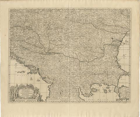 Large Map of the Habsburg–Ottoman War, Hungary & Balkans, 1729