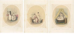 Ensemble de trois lithographies érotiques de boudoir, Berlin, vers 1850