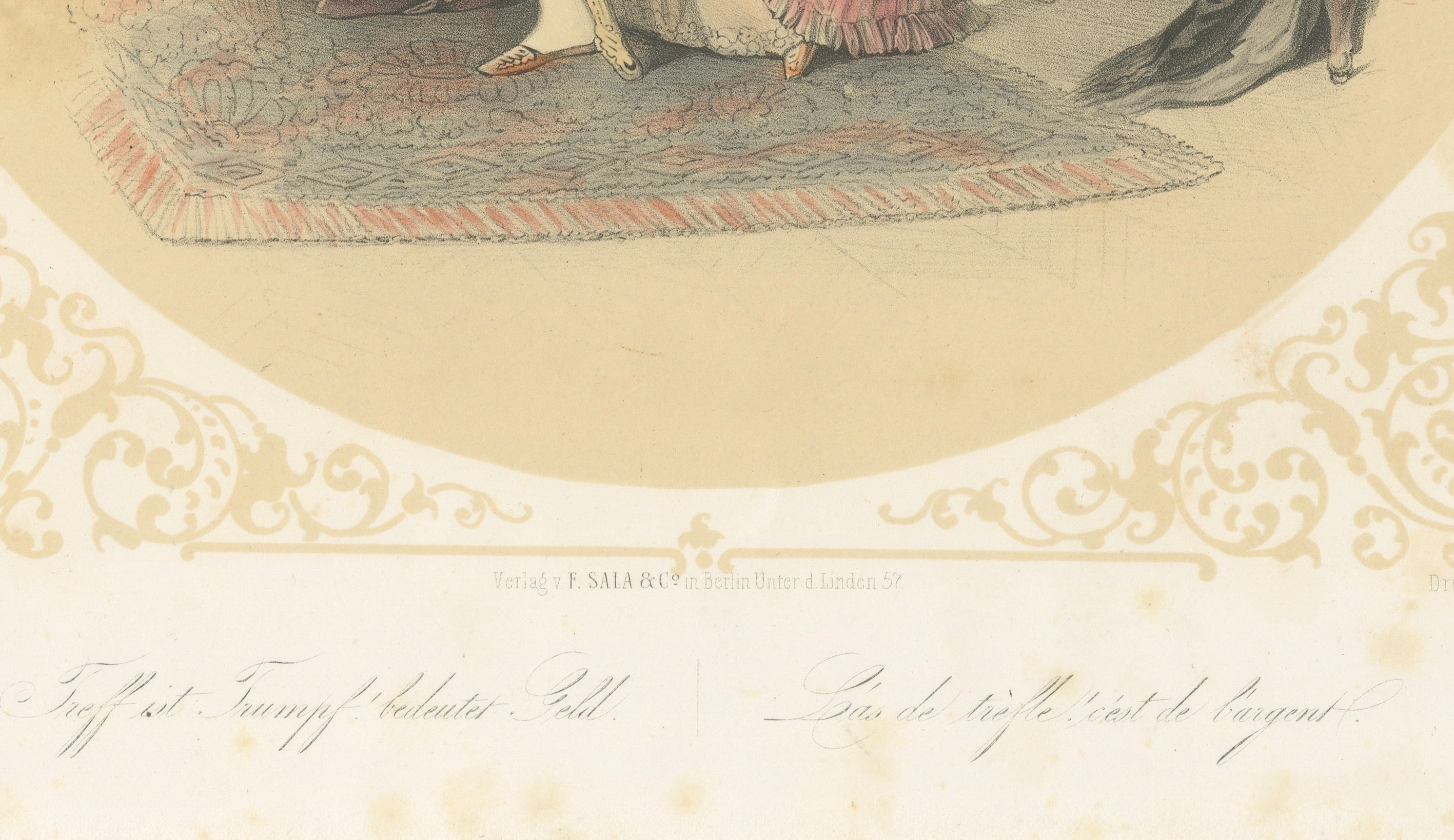 Set of Three Erotic Boudoir Lithographs, Berlin, circa 1850