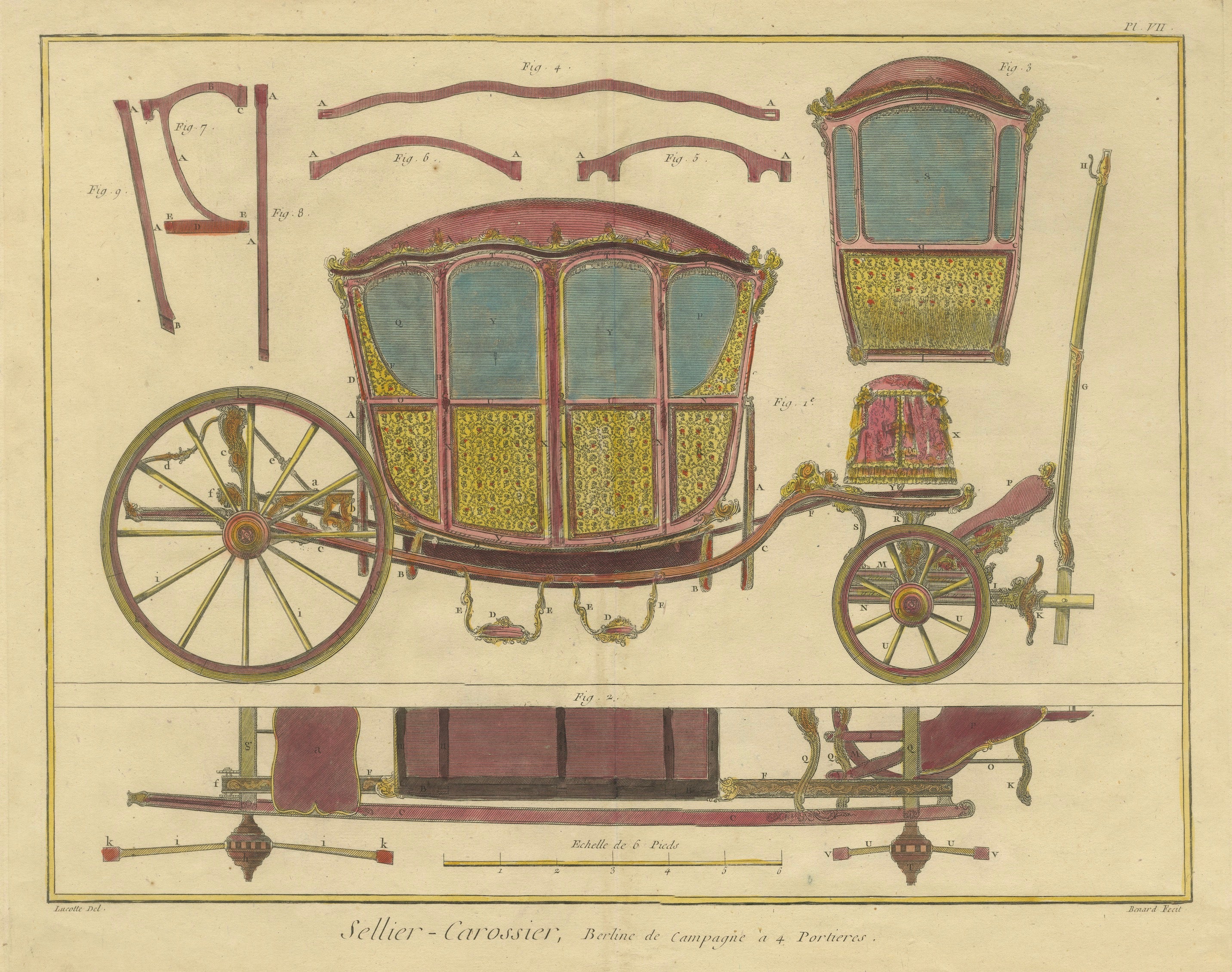 18th Century French Four-Door Berlin Carriage, Diderot, 1771