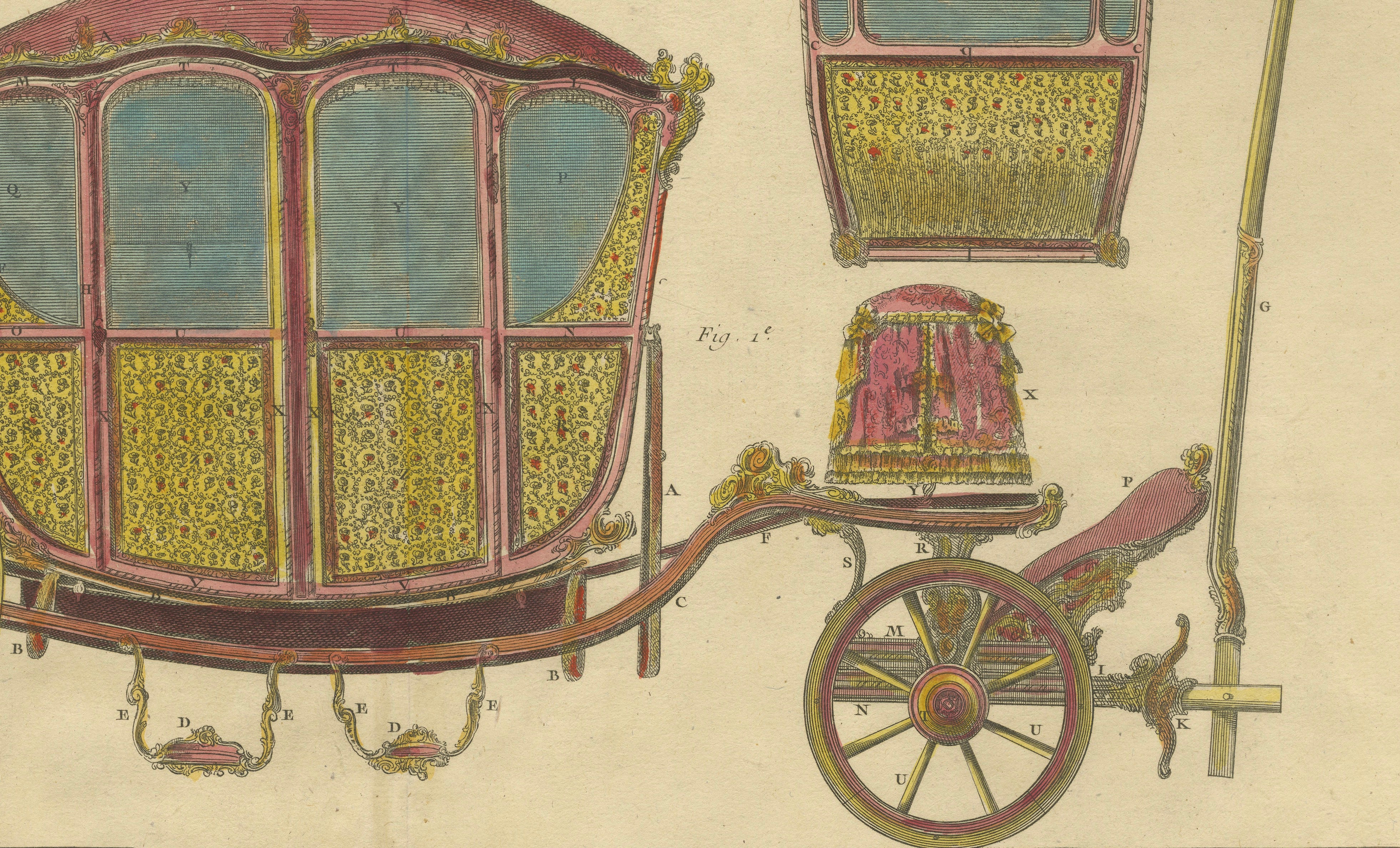 18th Century French Four-Door Berlin Carriage, Diderot, 1771