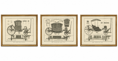 Set of Three French Carriage & Coachbuilding Engravings, 1771