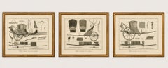 Three French Post Chaise & Cabriolet Engineering Engravings, 1771