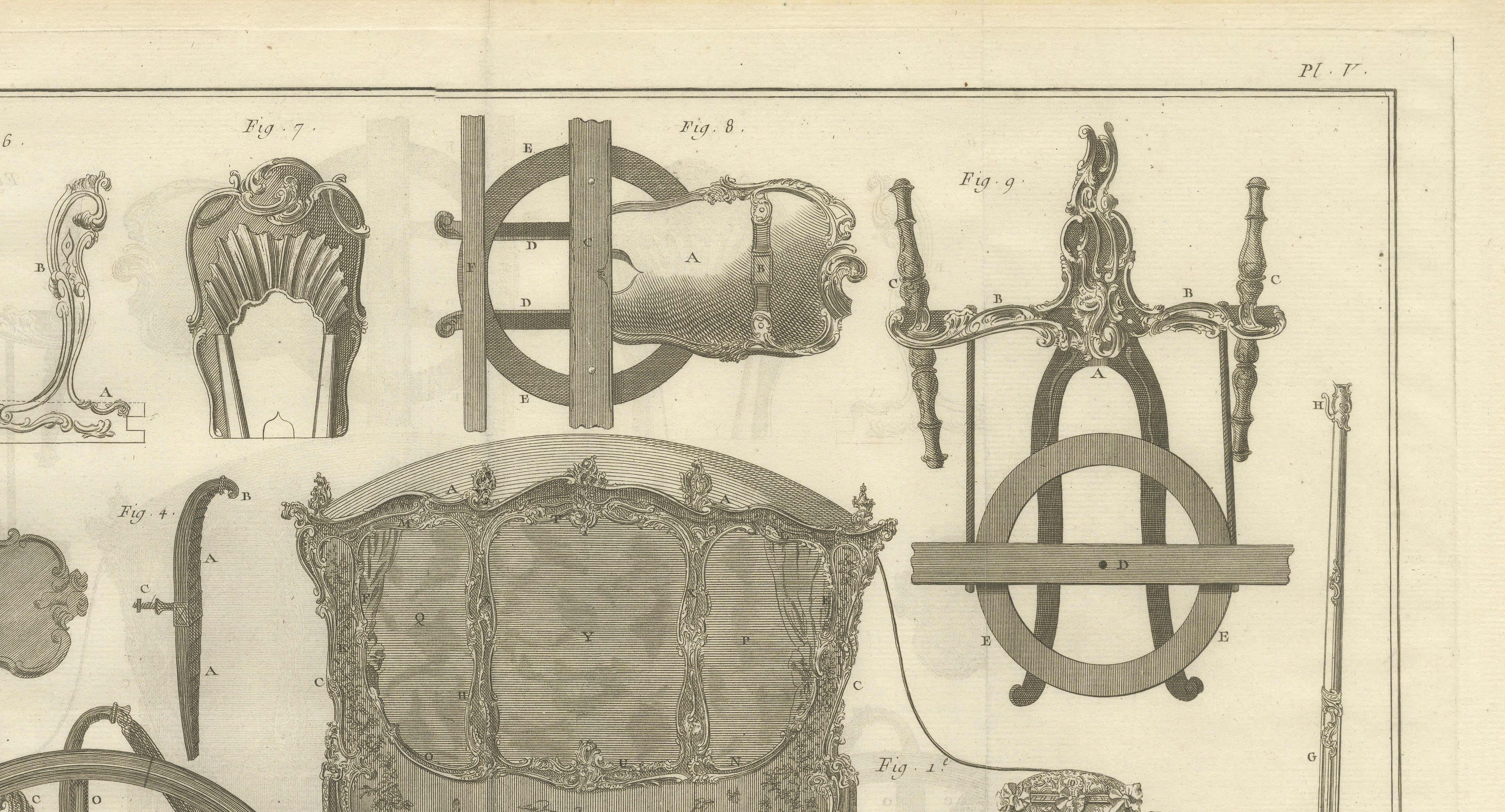 Pair of French Rococo Berlin & Diable Carriage Engravings, 1771
