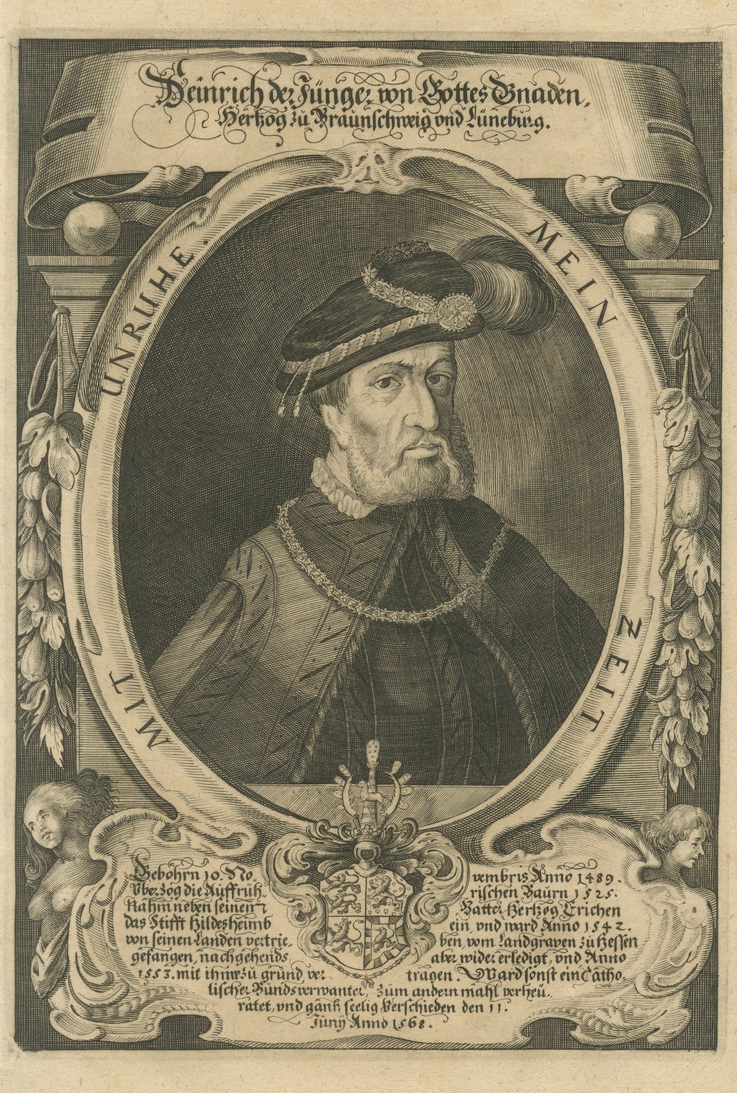 Heinrich II Duke of Brunswick-Lüneburg Portrait Engraving, c.1650