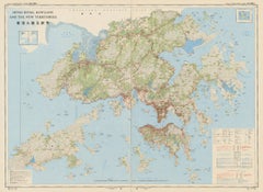 Large Two-Sheet Map of Hong Kong, Kowloon and the New Territories, 1975