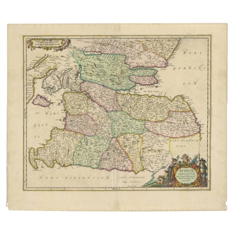Scotiae Provintiae Inter Taum Fluvium et Septentrionales Oras Angliae, c.1660