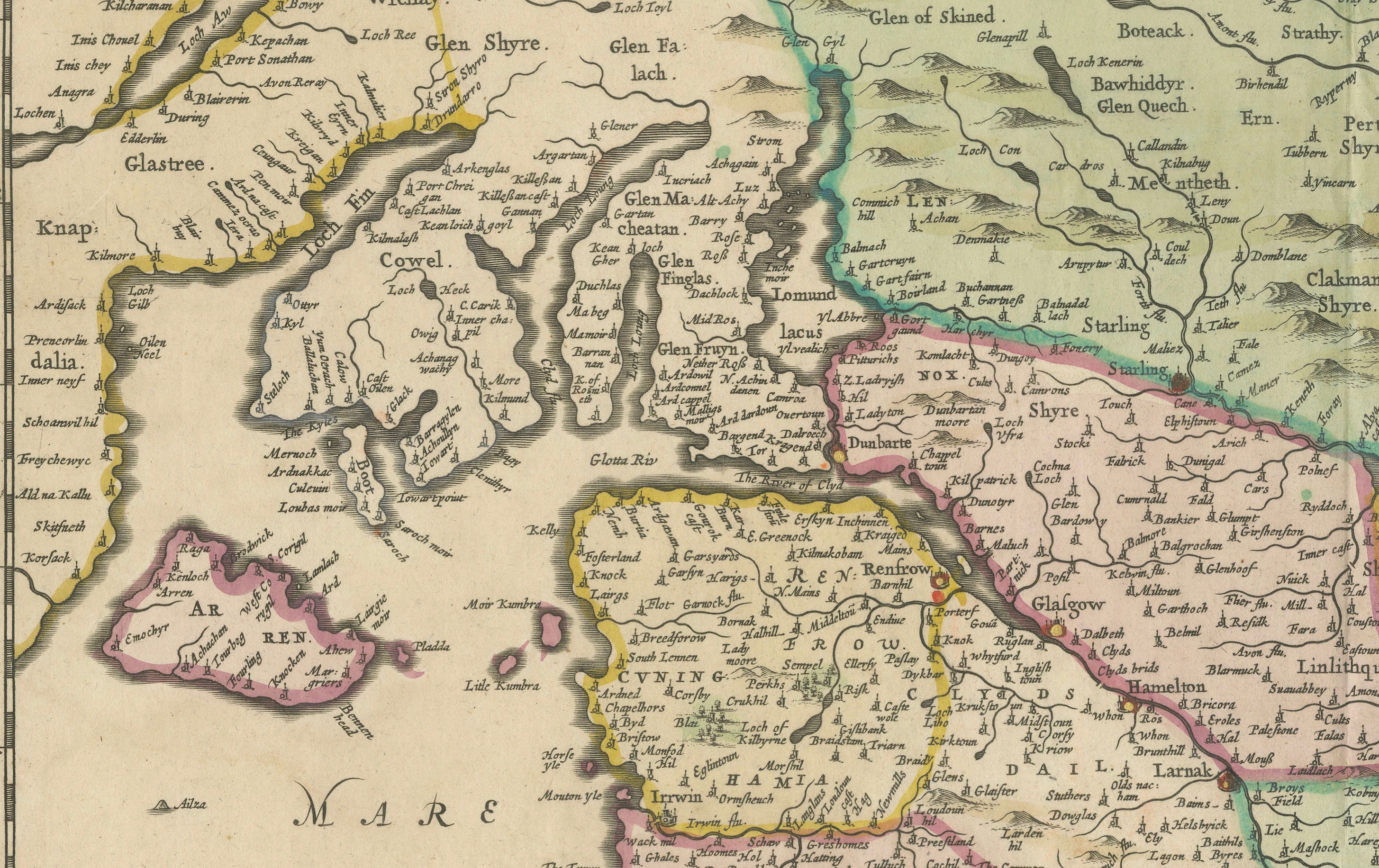 Scotiae Provintiae Inter Taum Fluvium et Septentrionales Oras Angliae, c.1660