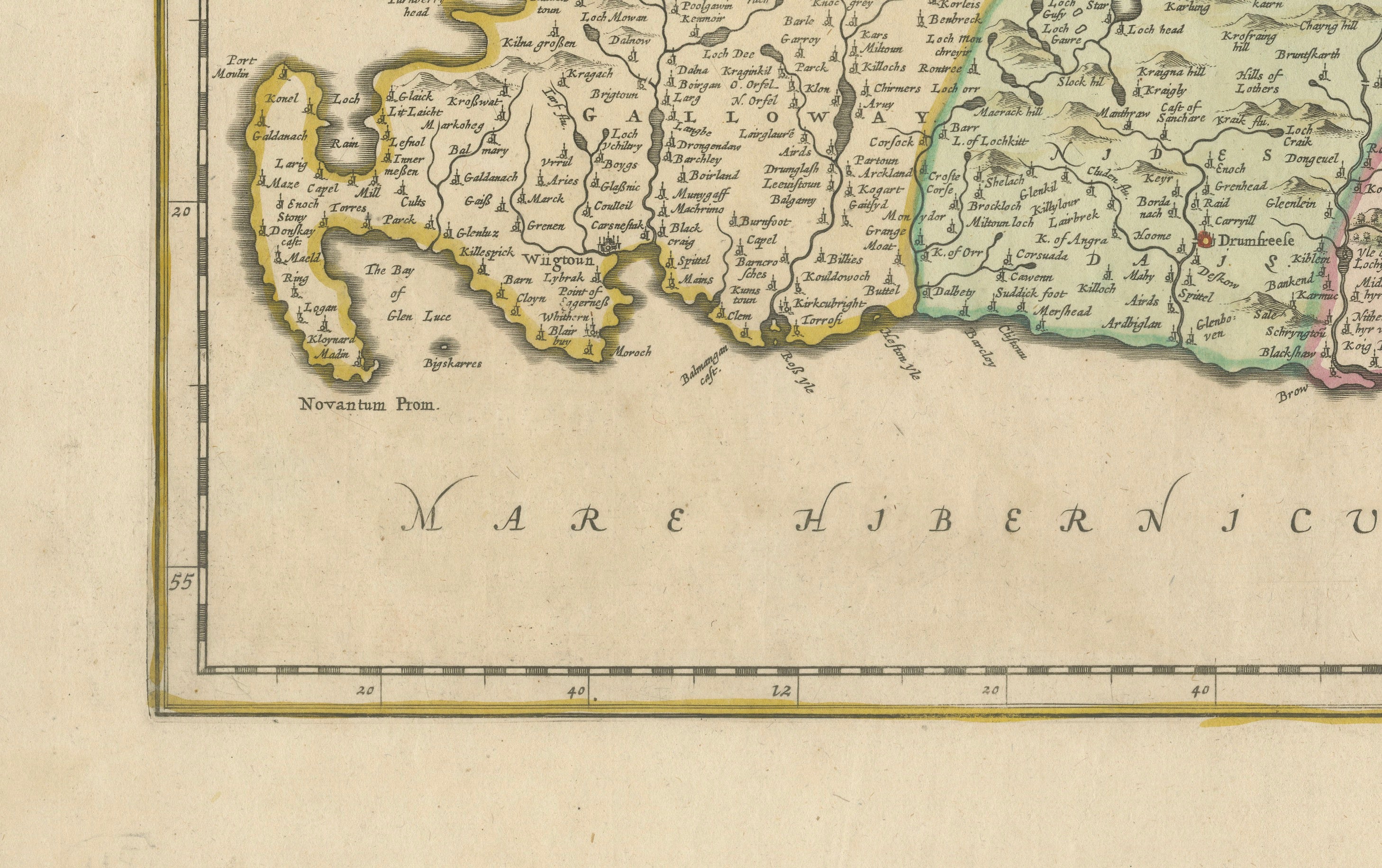 Scotiae Provintiae Inter Taum Fluvium et Septentrionales Oras Angliae, c.1660