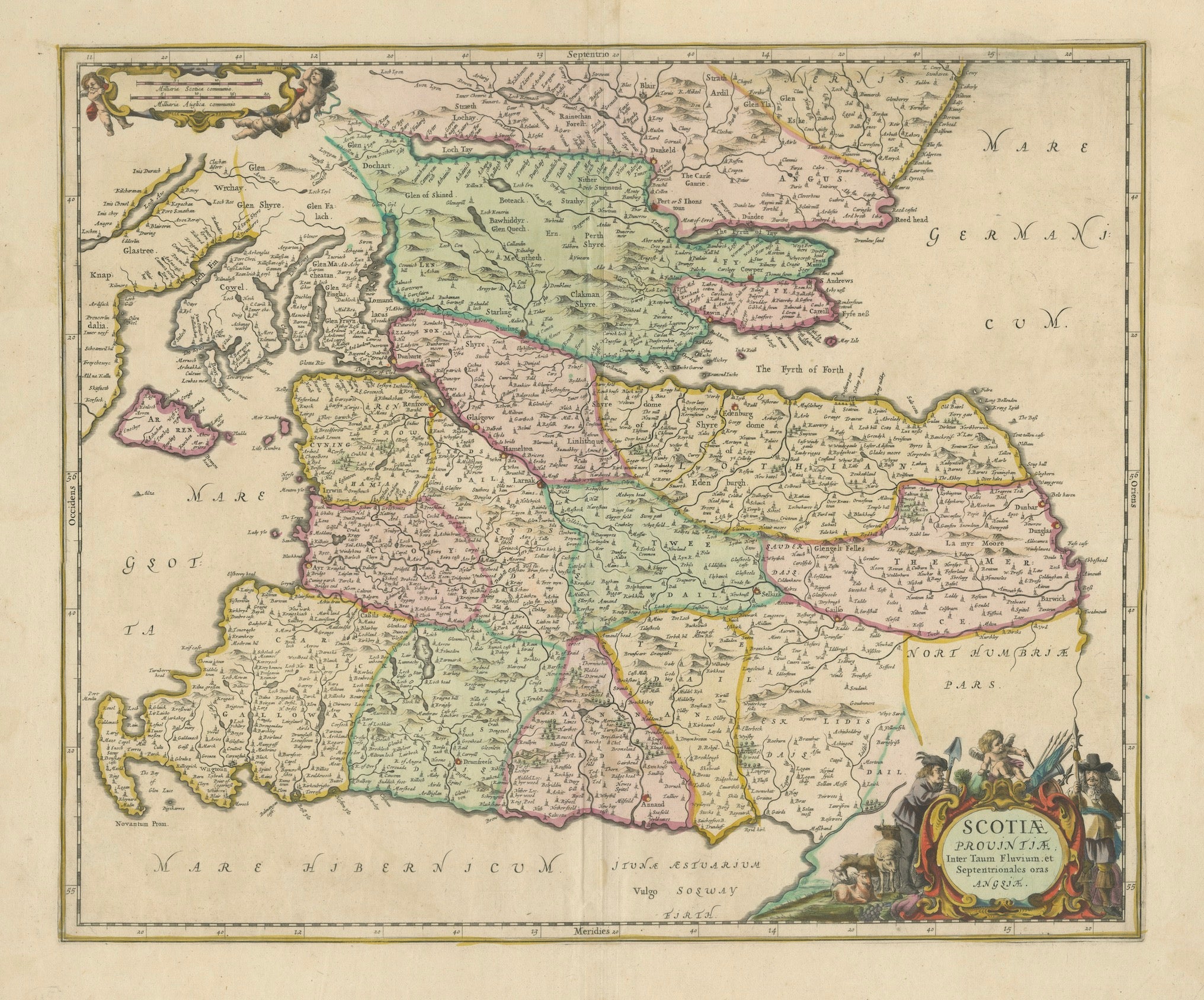 Scotiae Provintiae Inter Taum Fluvium et Septentrionales Oras Angliae, c.1660