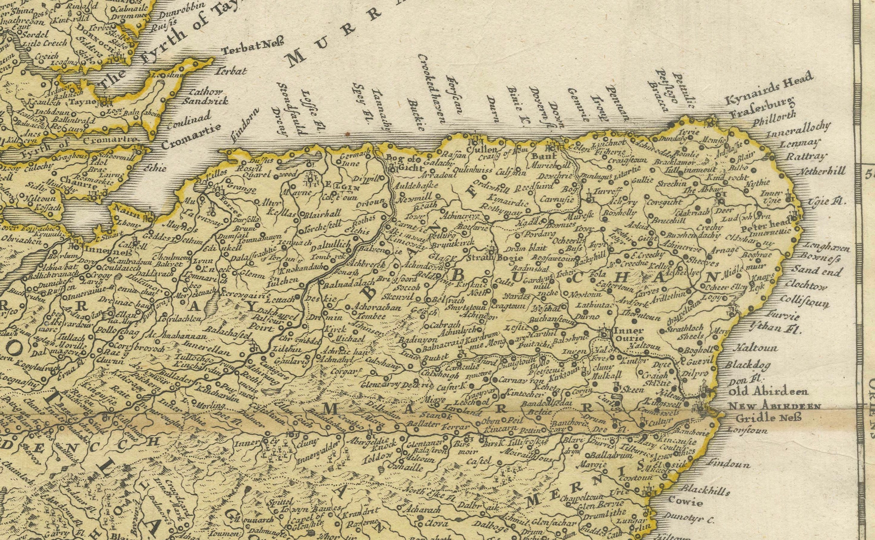 Antique Map of Scotland by Johann Baptist Homann, c.1710