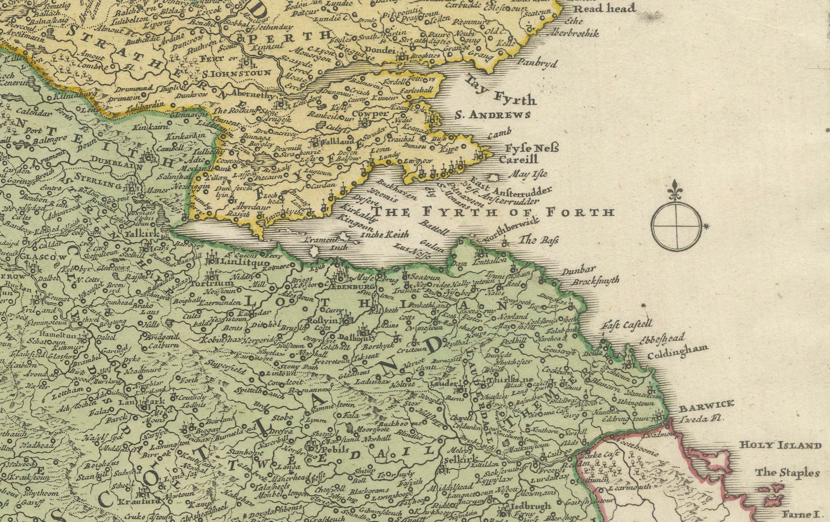 Antique Map of Scotland by Johann Baptist Homann, c.1710