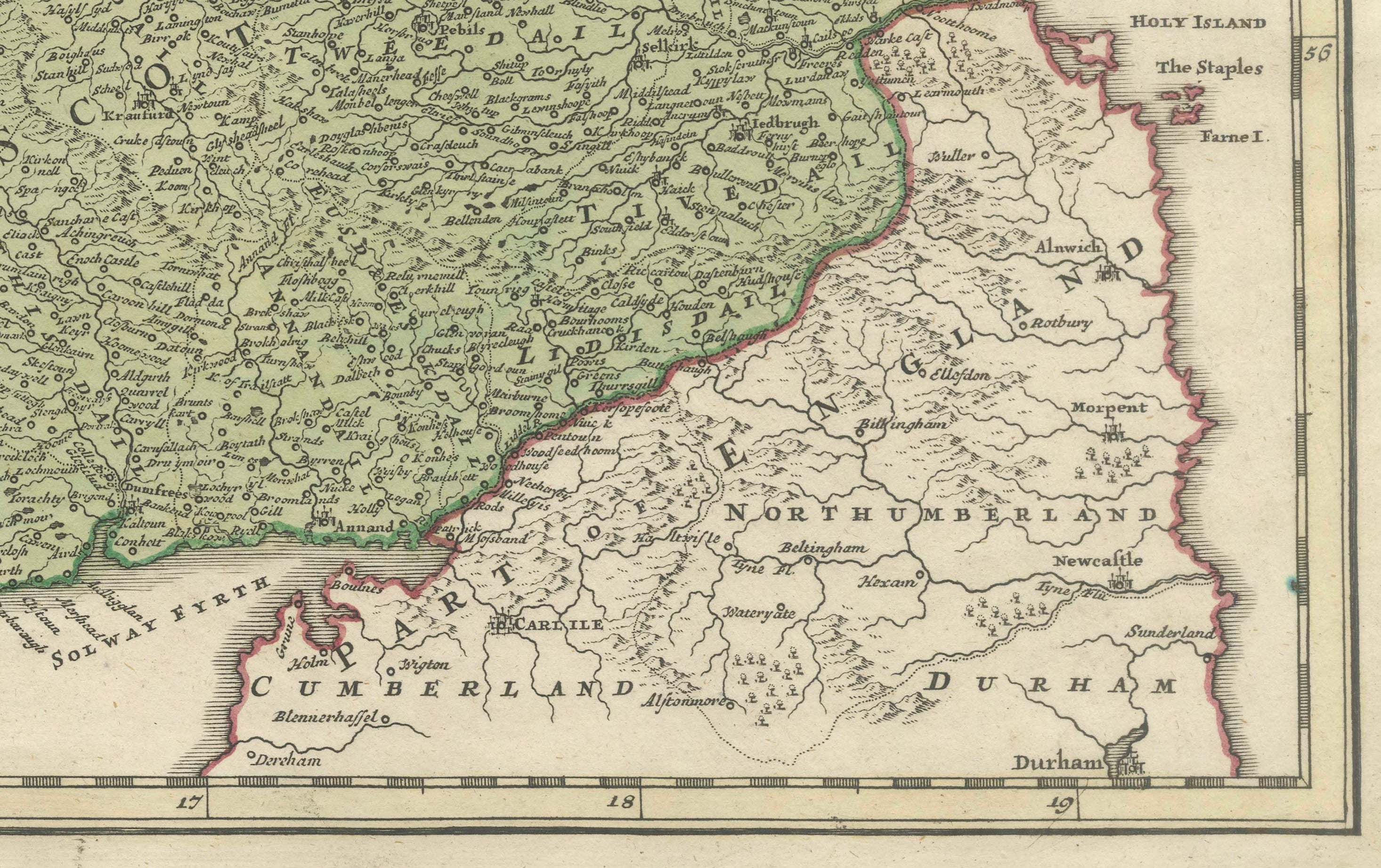 Antique Map of Scotland by Johann Baptist Homann, c.1710