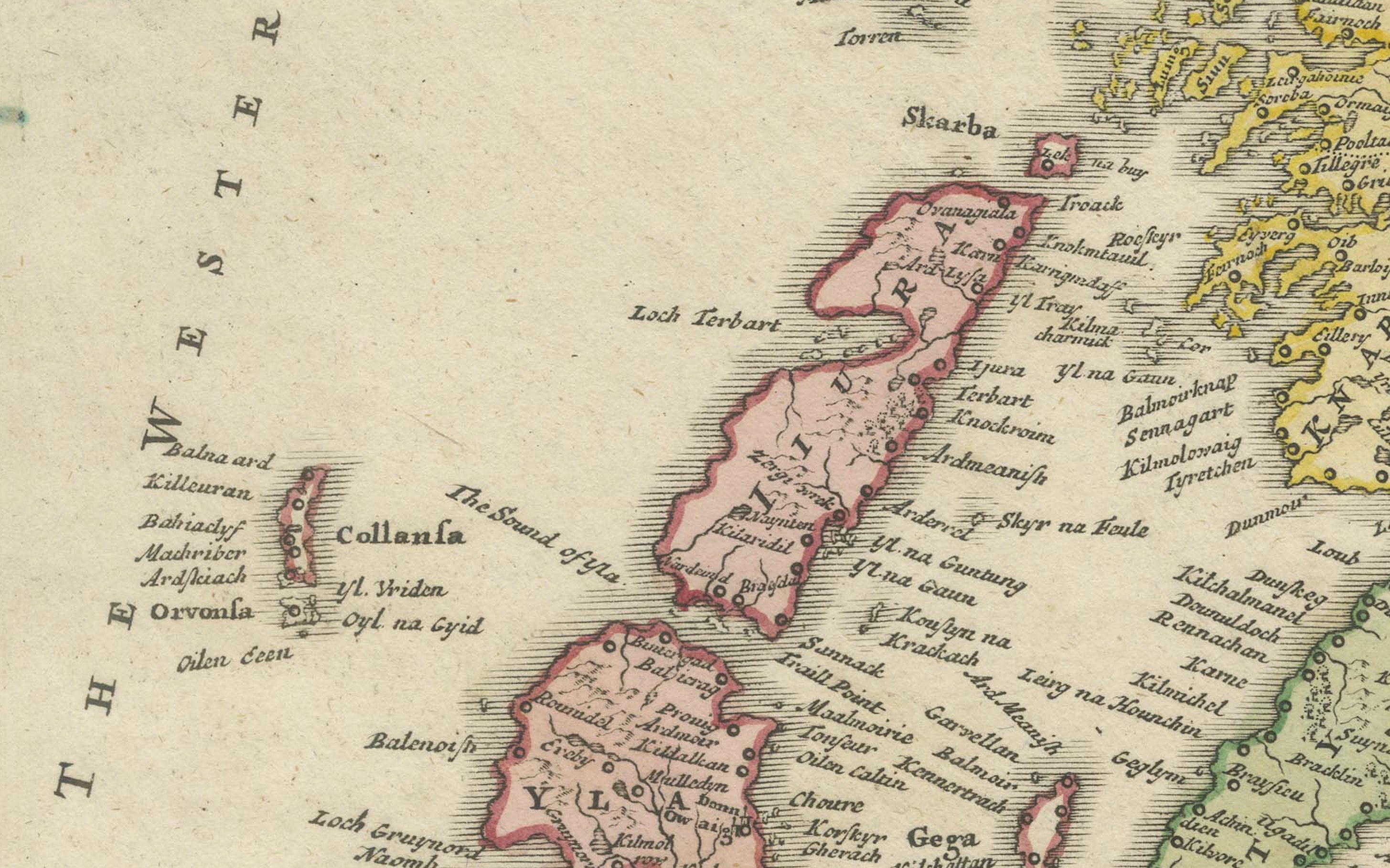 Antique Map of Scotland by Johann Baptist Homann, c.1710