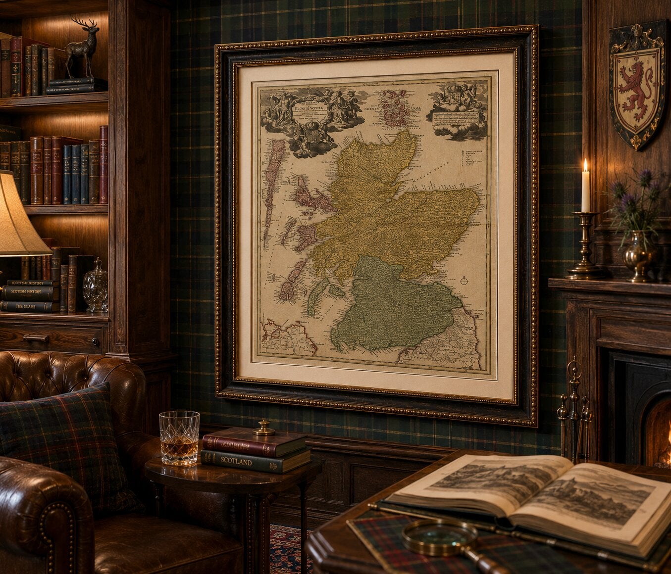 Antique Map of Scotland by Johann Baptist Homann, c.1710