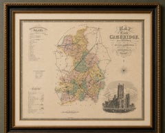 Antique Map of Cambridgeshire with Ely Cathedral by Greenwood, 1834