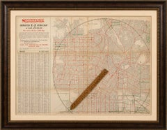 Antique E-Z Guide Map of Los Angeles with Rotating Locator, 1927