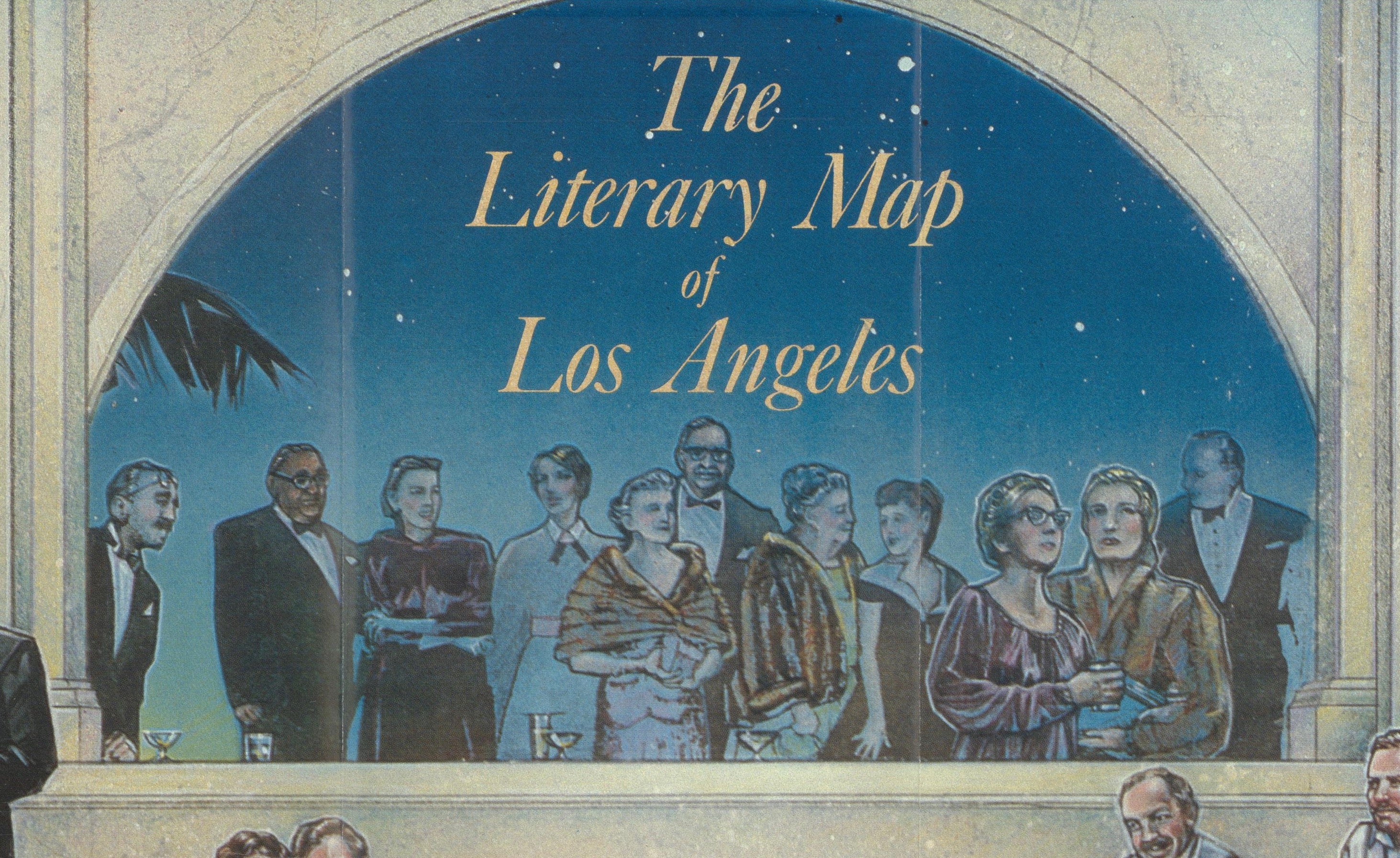 Vintage Literary Map of Los Angeles by Linda Ayriss, 1987