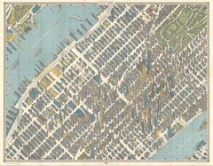 Hermann Bollmann New York City Bird’s-Eye Map for American Airlines, 1964