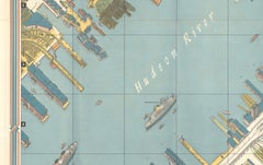 Hermann Bollmann New York City Bird’s-Eye Map for American Airlines, 1964