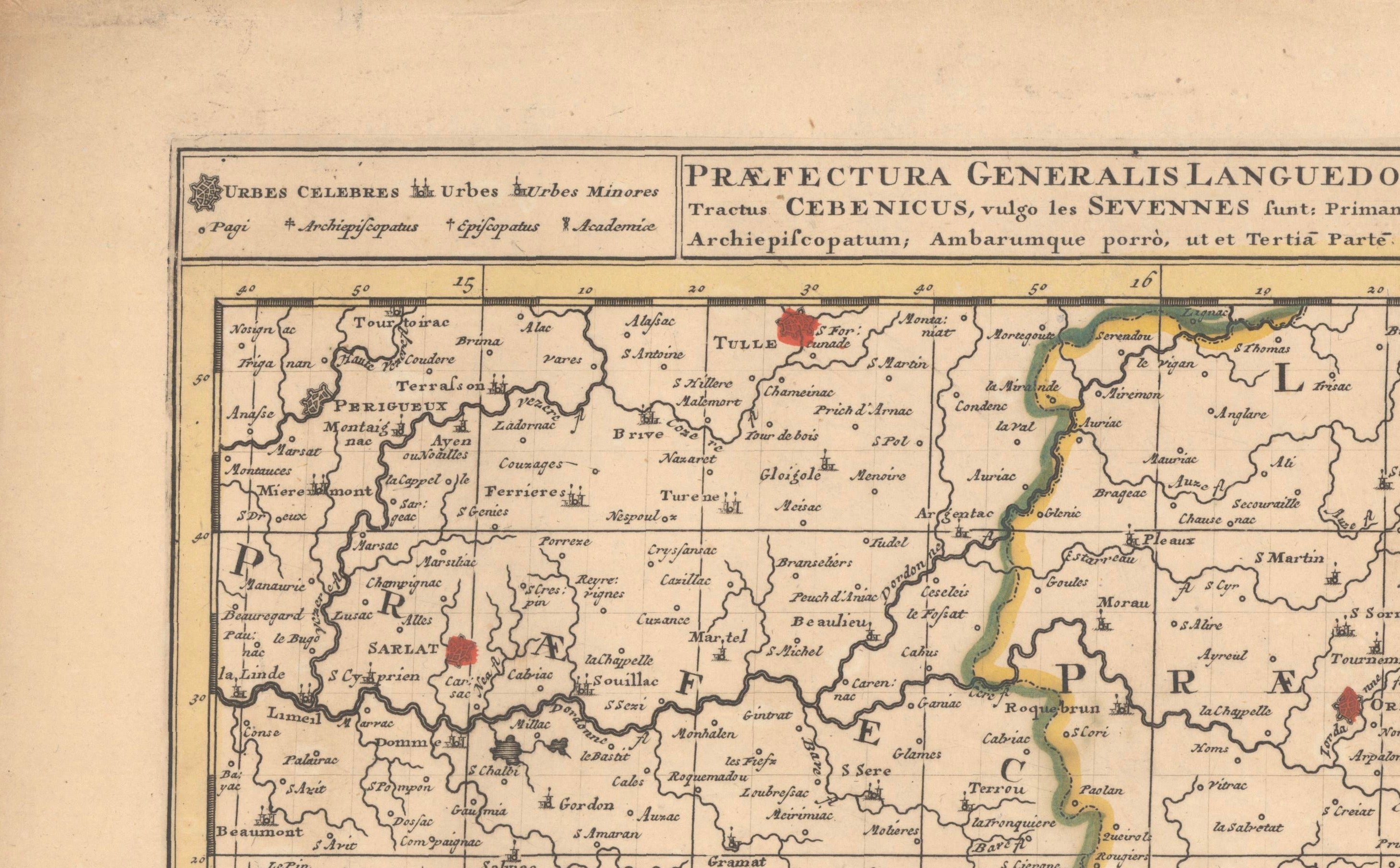 Antique Map of Languedoc and Southern France by Gerard and Leonard Valck, c.1700
