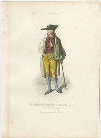 Set of Four Antique German & Bavarian Folk Costume Engravings, circa 1850, view 3