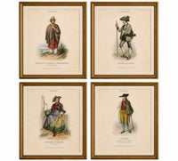 Set of Four Antique German & Bavarian Folk Costume Engravings, circa 1850, view 2