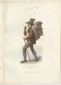 Four Antique Alpine Trades & Folk Costume Engravings, Switzerland & Tyrol, 1850, view 6