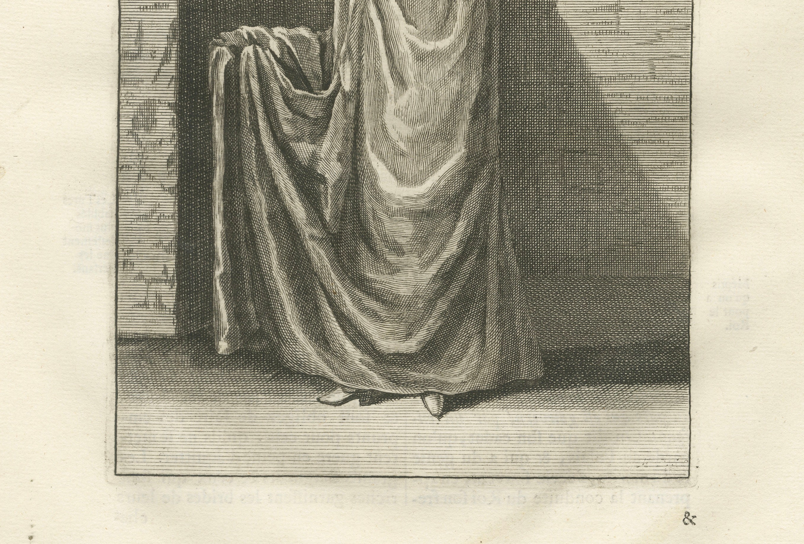 Persian Woman in Veil, Cornelis de Bruyn Travel Engraving, 1704