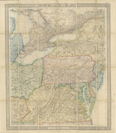 American Civil War “Seat of War” Map, Published Just After Bull Run, 1861