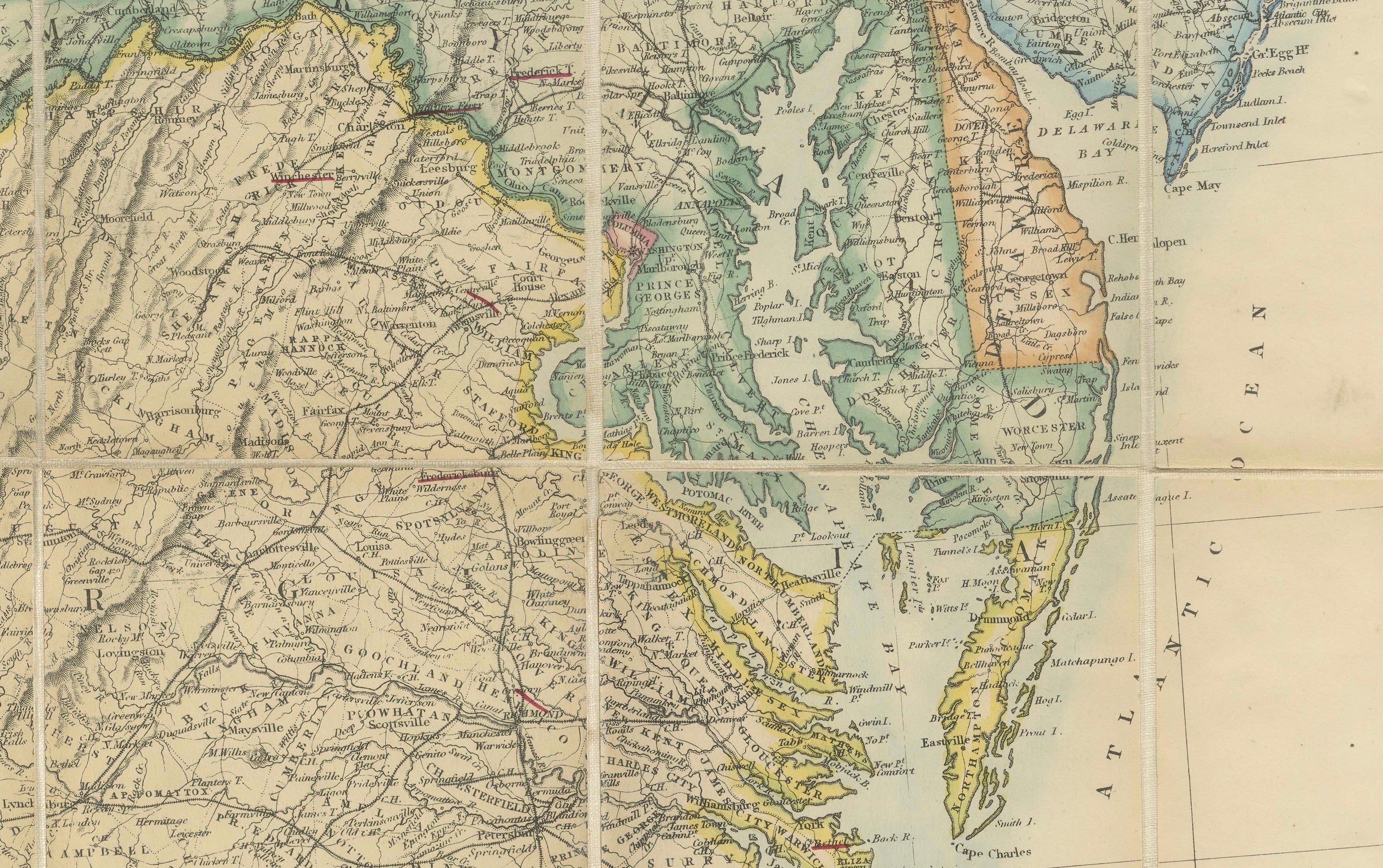 American Civil War “Seat of War” Map, Published Just After Bull Run, 1861
