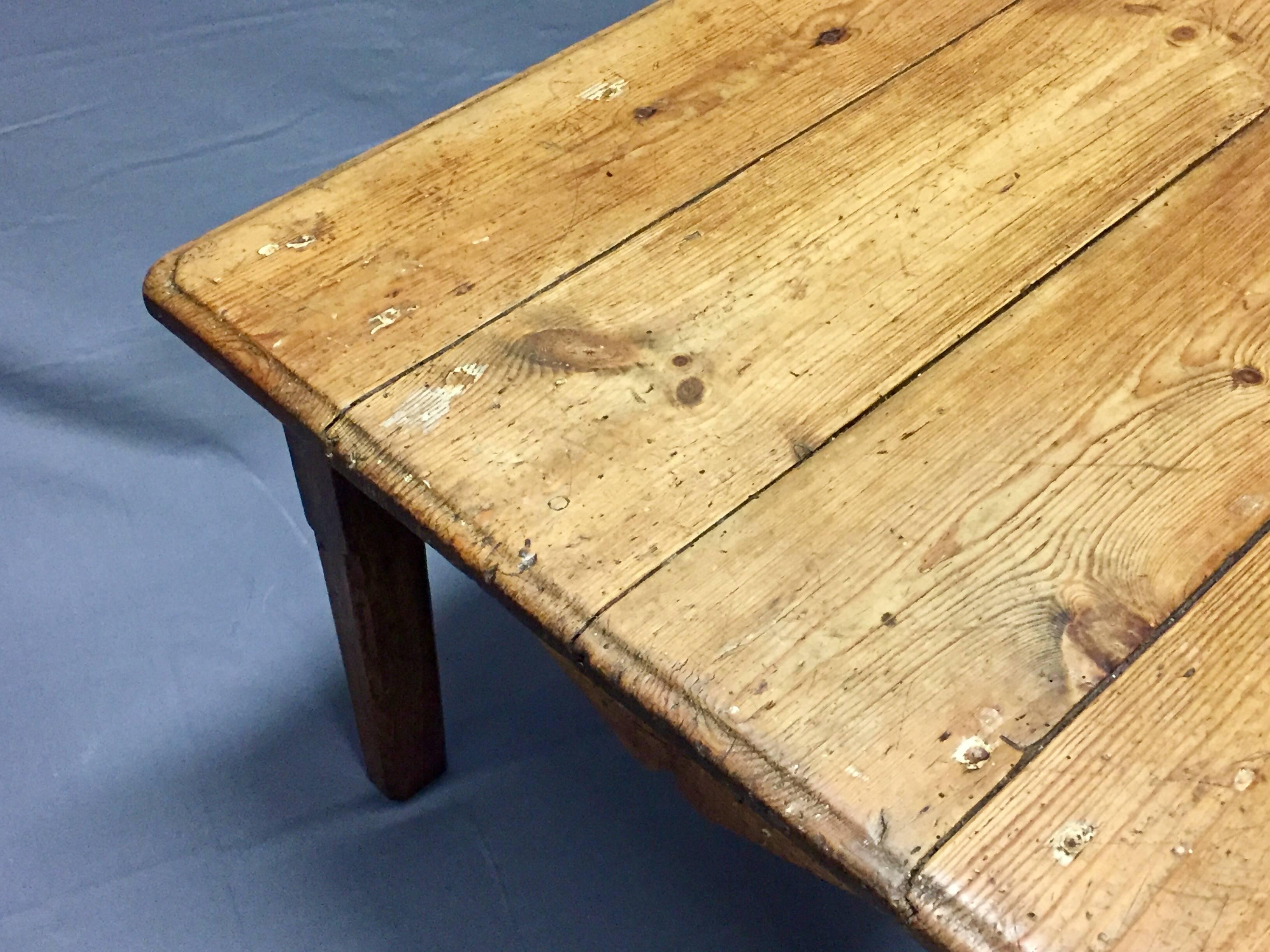 20th Century Rustic Pine Coffee Table 3