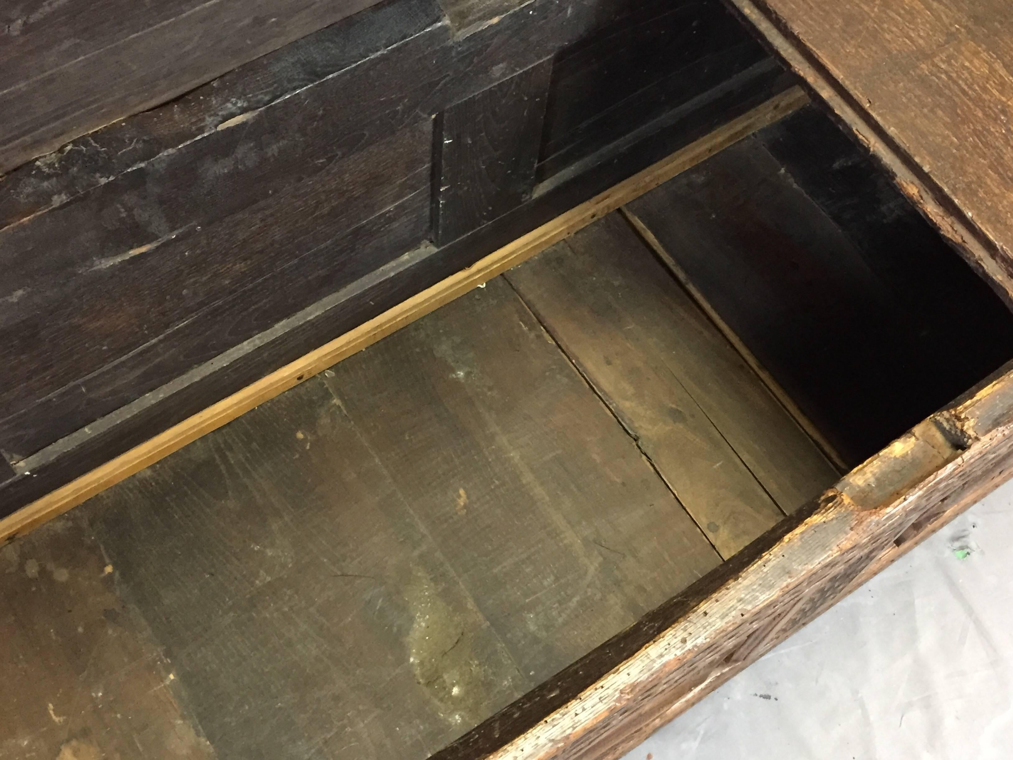 19th Century Oak Cupboard Coffer 4