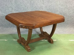 1930s Art Deco Oak Dining Table