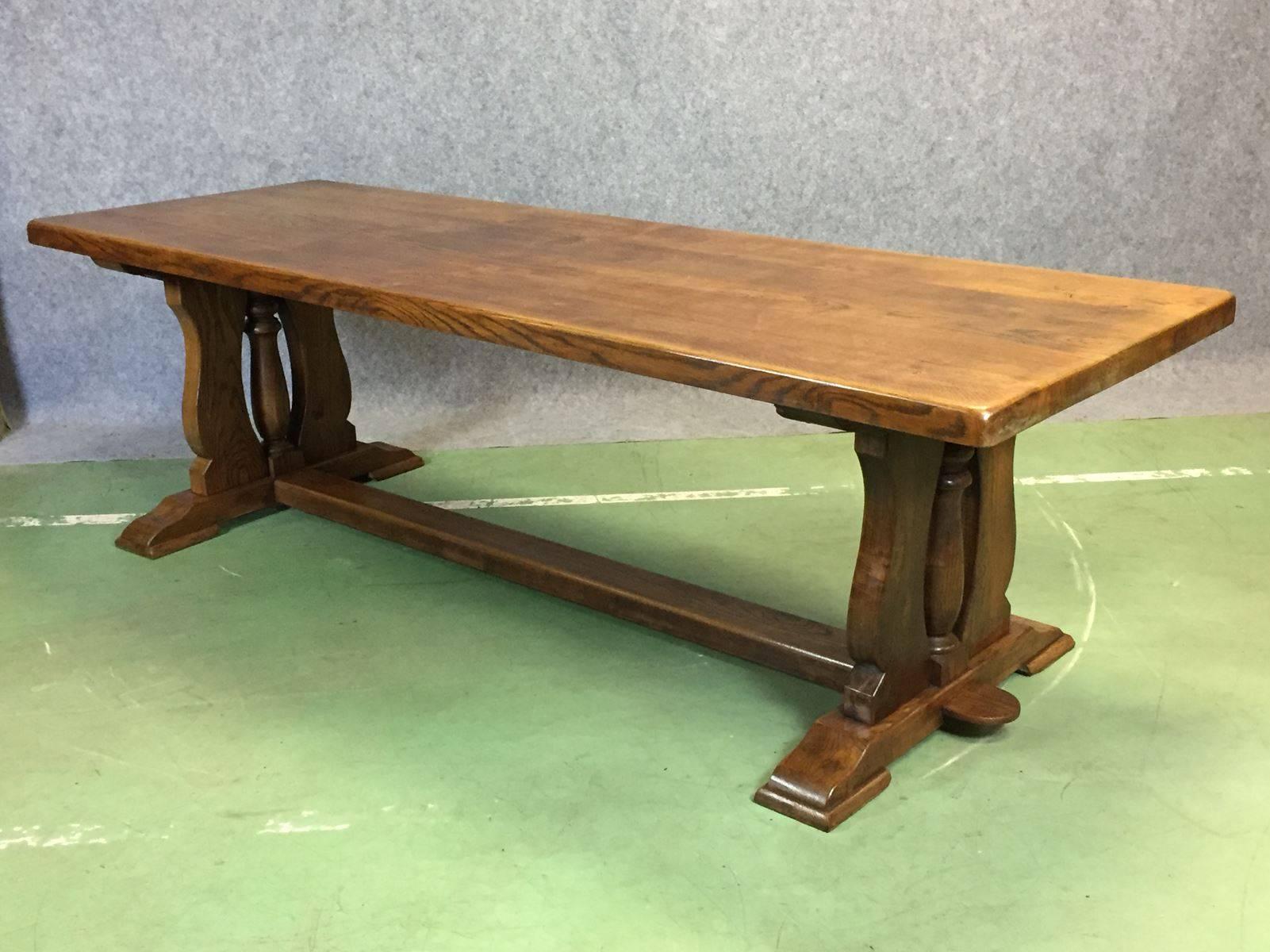 Rustic 20th Century Oak Monastere Table