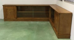 1940s Corner Sideboard in Oak