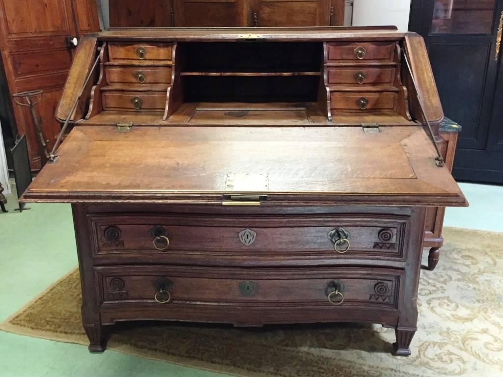 Belgian 18th Century Oak Flemish Secretary