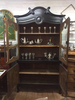 19th Century French Louis XV Buffet Deux Corps from Normandy Painted