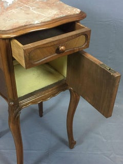 20th Century Louis XV Walnut Bedside Cabinet