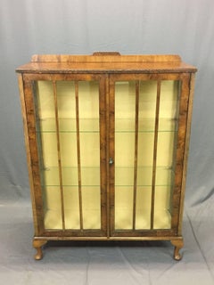 20th Century Art Deco English Walnut Cabinet