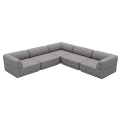 The Cube Sofa -- Coin Lounge Sectional -- Grey Bouclé
